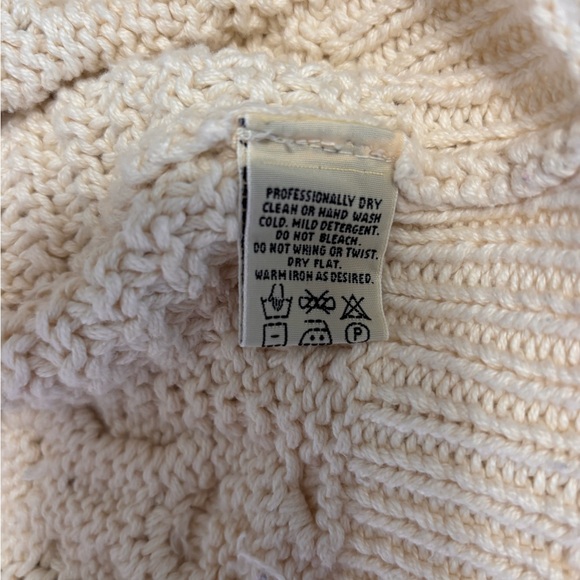 Eddie Bauer Beige 100% Cotton Cable Knit Sweater Women’s Size Medium - Picture 6 of 10